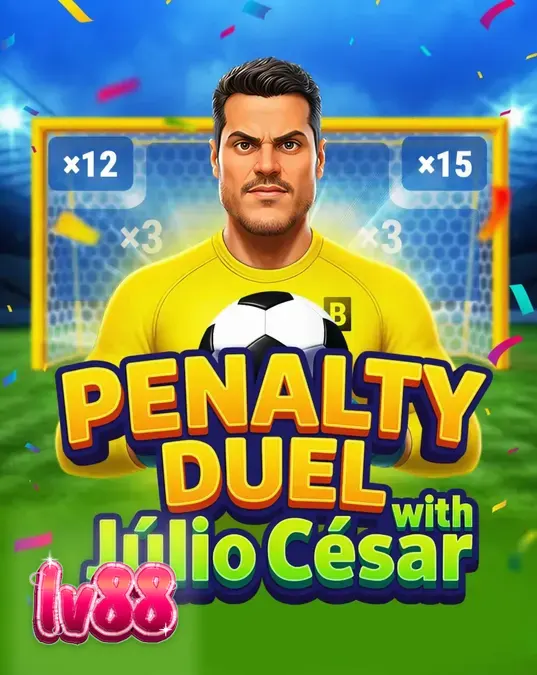 Giao diện trò chơi Penalty Duel với Júlio César